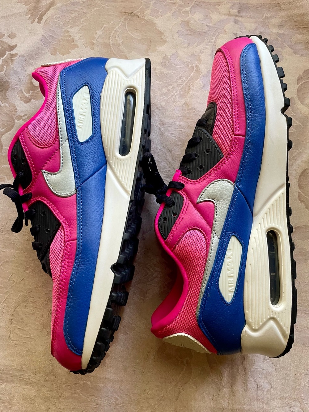 Nike Air Max 90 “Pink Flash” Bright Pink/Blue/White size 11